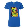 Colorful Woman Marilyn Monroe Pop Culture Womens Graphic T-Shirt, Royal, Large