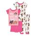 Paw Patrol Infant and Toddler Girl Short Sleeve Long Pant Pajamas, 4-Piece Set, Sizes 12M-4T