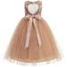 Heart Cutout Sequin Junior Flower Girl Dress Princess Dresses 172seq