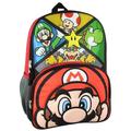 Super Mario Boy's Front Tap Activated LED Light Up 16" Backpack