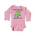 Inktastic This Lil' Monster Says, Happy Birthday, Dad Infant Long Sleeve Bodysuit Unisex Light Pink 18 Months