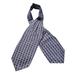 Jacob Alexander Men's Silk Curvy Lines Pattern Cravat Ascot Neck Tie - Blue