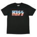 KISS Junior's Band Red White Blue Logo Boyfriend Black T-Shirt