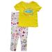 Joe Boxer Toddler Girls Love Flower Heart Glitter 2 Pc Cotton Pajama PJ Set 2T