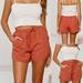 TANGNADE Women's linen cotton casual loose pants L-5XLWomen Pure Color Cotton Linen Loose Hot Pants Lady Pocket Home Shorts Trousers