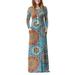 DEARCASE Womens Long Sleeve Loose Plain Maxi Pockets Dresses Casual Long Dresses Levaca