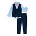 Wonder Nation Baby Boy & Toddler Boy Vest, Woven Shirt, Bowtie, & Pants Dressy Outfit Set, 4-Piece (12M-5T)