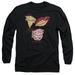 Ed Edd Eddy Three Heads Long Sleeve Adult 18/1 T-Shirt Black