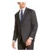 MICHAEL KORS Mens Gray Stretch Windowpane Plaid Classic Fit Stretch Suit Separate 42 SHORT