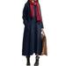 Women's Vintage Caftan Maxi Dresses Cotton linen Casual Loose Baggy Kaftan Dress Long Sleeve Maxi Dress Button Hooded Gypsy Ethnic Sundress Plus Size S-5XL With Pocket