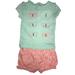 Carter's Infant Girls Mint Butterfly Baby Shirt & Pink Print Shorts Set 3-6M