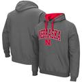 Nebraska Huskers Colosseum Big & Tall Arch & Logo 2.0 Pullover Hoodie - Charcoal