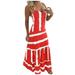 dresses summer dress for women Womens Tie-Dye Beach Pullover Maxi Boho Sundress Ladies Loose Long Slip Dress