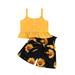 2PCS Kids Baby Girls Outfits Summer Sleeveless T-shirt Tops+Shorts Clothes Set