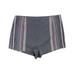 Free People Women's Grey Vertical Striped Bandless Shorts