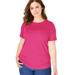 Woman Within Plus Size Perfect Crewneck Tee T-Shirt