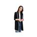 Women Lapel Casual Solid Color Plus Velvet Jacket Long Sleeve Loose Cardigan Warm Long Fleece Coat