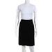 Pre-ownedLauren Ralph Lauren Womens Linen Mid Rise Knee Length Pencil Skirt Black Size 14