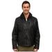 Calvin Klein Faux Leather Hooded Jacket M, Black, Medium