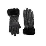 Ugg Women's Water-Resistant Nylon & Shearling-Cuff Gloves, Black, SM
