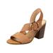 Lucca Lane Womens Torrance Leather Slip On Heel Sandals