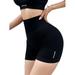 Women's Sports Shorts, Solid Color Elastic Waist Pants Exercise Running Bodybuilding Fitness Garment