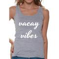 Awkward Styles Vacay Vibes Tank Top Women's Vacation Tank Beach Sleeveless Shirt Beach Outfit for Women Summer Party Outfit Summer Vibes Tshirt Summer Vacation Shirts Vacay T-Shirt Travel Tshirt