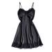 Women Sexy Silk Satin Night Dress Sleeveless Nightgown