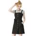 Allegra K Women's Classic Adjustable Strap A-Line Overall Denim Dress