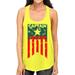 Junior's Captain Trump B1692 PLY Yellow Racerback Tank Top Large Yellow