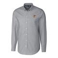 Bowling Green St. Falcons Cutter & Buck Stretch Oxford Big & Tall Long Sleeve Button-Down Shirt - Charcoal