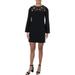 Lauren Ralph Lauren Womens Petites Ancula Lace Inset Long Sleeves Party Dress