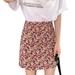 Women Summer Stylish Floral Print Short Skirts Female Ruffles High Waist Mini Skirts Hot Women Bottoms