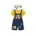 Ma&Baby Infant Baby Girls 3Pcs Clothers Suit T-shirt with Jeans Outfit Set