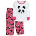 Carters Toddler Girls Hot Pink White Panda Bear Cozy Warm Pajama 2 Pc PJ Set 2T