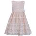 Bonnie Jean Little Girls 2T-6X Floral Lace Overlay Sleeveless Social Dress, Pink, 2T
