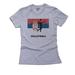 Serbia Olympic - Volleyball - Flag - Silhouette Women's Cotton Grey T-Shirt