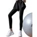 Women Fake Two-Piece Yoga Workout Lounge Pants Running Tight Ladies High Waist Stretch Jogger Gym Pants Sweatpants Activewear Plus Size