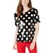 Maison Jules Womens Polka Dot Pullover Blouse