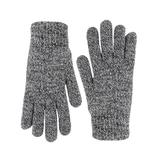 MeMoi Men's Knit Glove Insulated With Plush Fur-Like Lining One Size / Charcoal