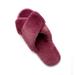 Women'S Comfortable Cross Band Soft And Warm Plush Fleece House Indoor Or Outdoor Slippers