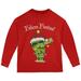 Christmas Dabbing Cactus Felices Fiestas Happy Holidays Toddler Long Sleeve T Shirt Red 3T