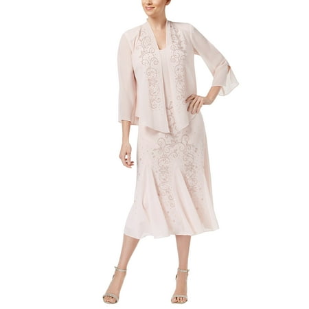 R&M Richards Women's Beaded Jacket Dress - Mother of The Bride Dresses (Mauve, 6)