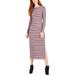 1.State Womens Metallic Striped Midi Dress