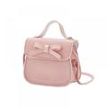 Shengshi Girls Bowknot Fashion Backpack Cute Mini Leather Backpack Pink