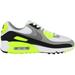 Nike Air Max 90 White/Particle Grey-Volt-Black Women's Running Shoes CD0490-101