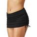 Island Escape Womens Plus Hamptons Ruched Swim Bottom Separates Black 18W