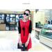 Women Autumn Winter Dress Thicken Velvet Long Sleeve Female O-Neck Korean Stiching Colors Plus Size Vestidos 3 Colors