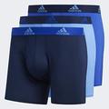 adidas Men's Performance Boxer Briefs Underwear (3-pack), Real Blue/Collegiate Navy Bold Blue/Collegiate Navy Collegiate Navy/Bold Blue, Large