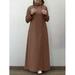 ZANZEA Casual Muslim Dress Women New Hooded Long Sleeve Maxi Dress